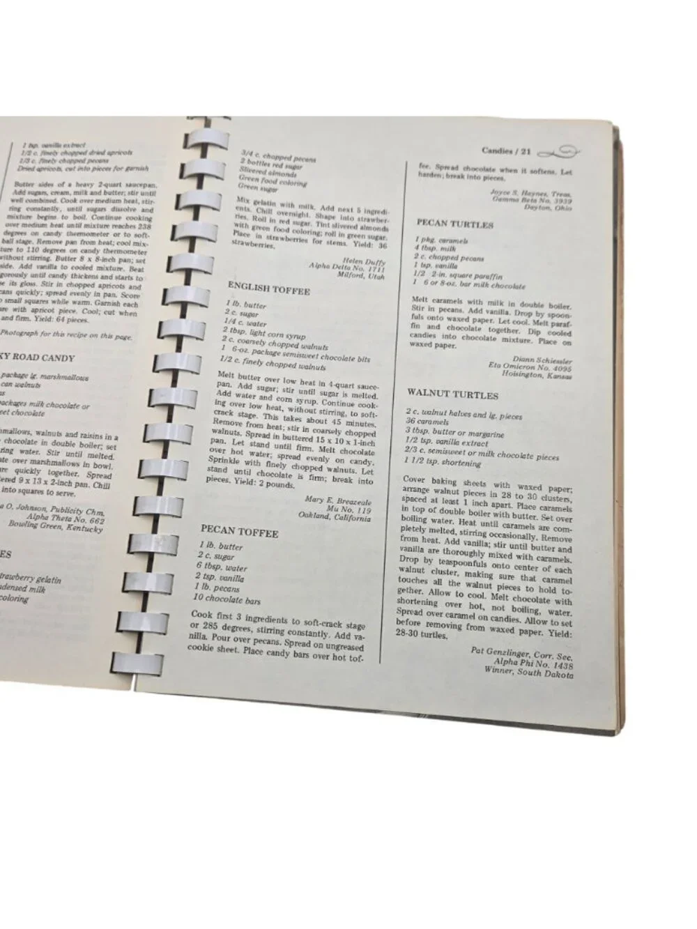 Favorite Recipes Of ESA Women International Desserts Cookbook Spiral Bound 1977
